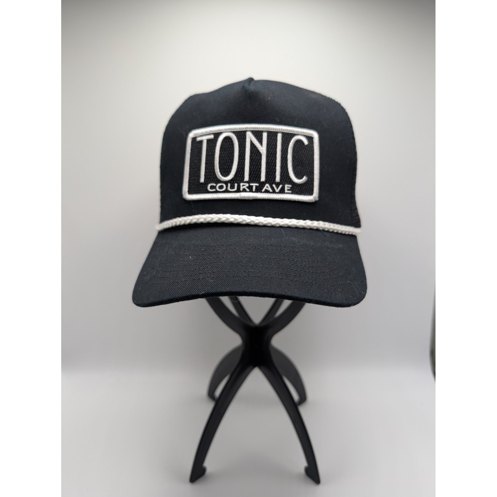 Cobra Tonic Court Ave Black Trucker Hat Mesh Snapback Rope Cap Mens OSFM